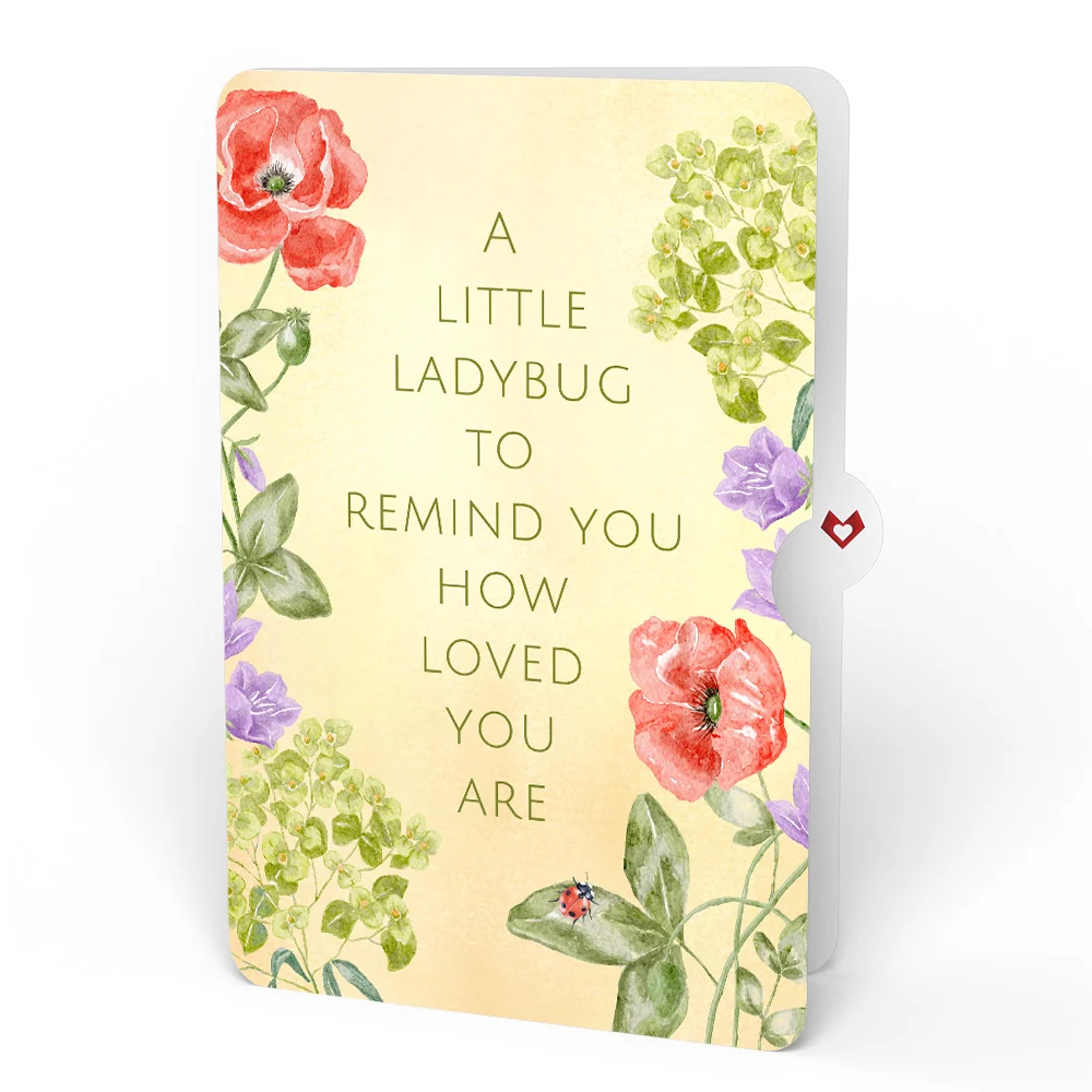 Lovepop Lovely Ladybug Thinking of You Glitter Bouquet and Sentiment Set Vase - Image 4