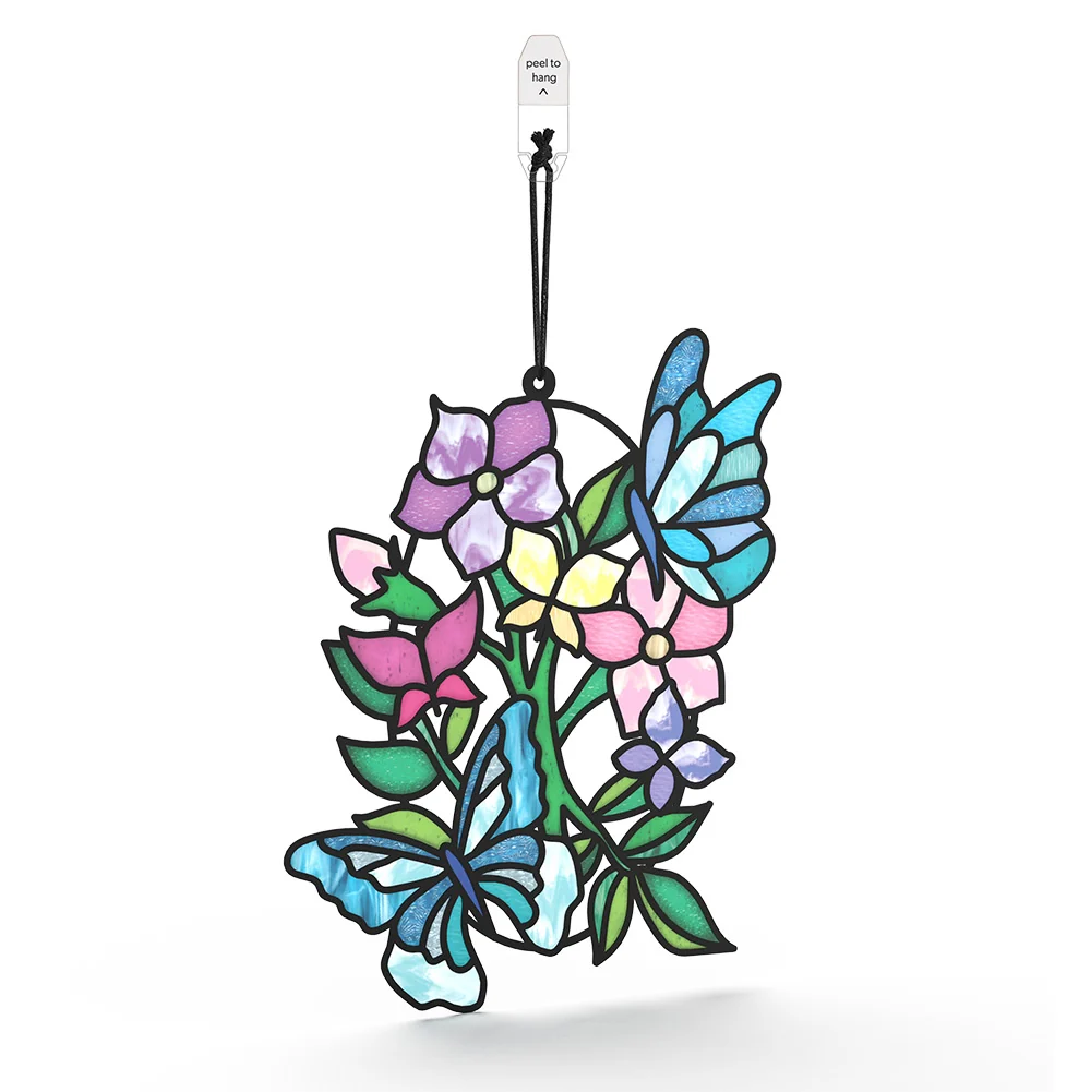 Lovepop Joy Takes Flight Butterfly Thinking of You Suncatcher Card and Sentiment Set Glass - Image 3