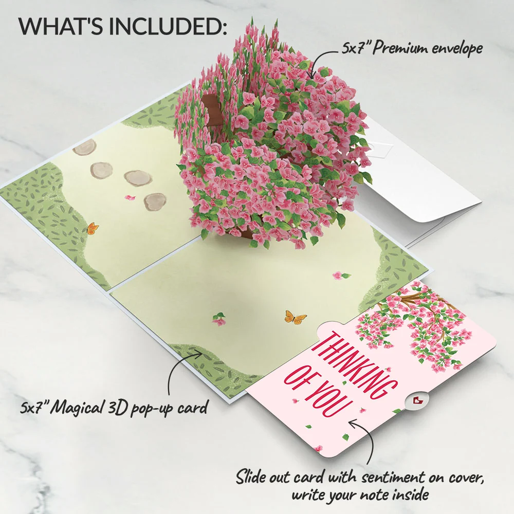 Lovepop Bougainvillea Garden Thinking of You Pop-Up Card and Sentiment Set Chair - Image 2