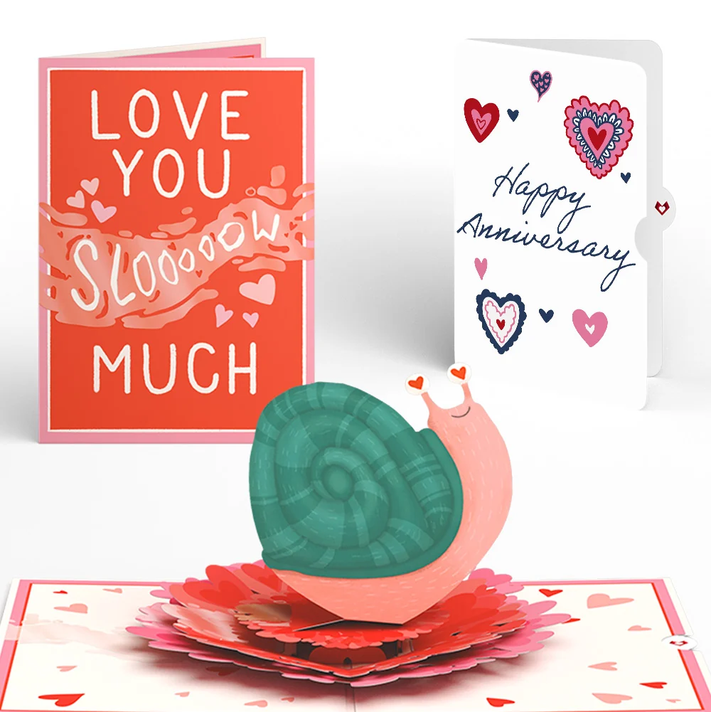 Lovepop Love You Slow Much Snail Anniversary Pop-Up Card and Sentiment Set
