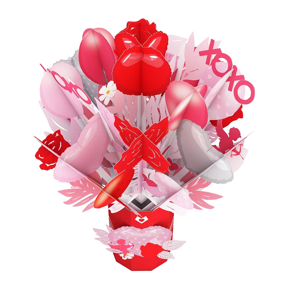 Lovepop XOXO Love Balloon Valentine's Day Bouquet Vase - Image 3