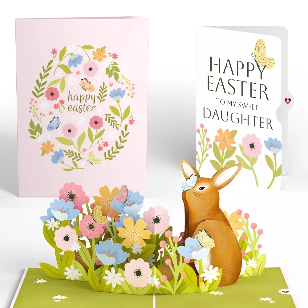 Lovepop Happy Easter Bunny Amid the Blossoms Pop-Up Card and Sentiment Set for Daughter
