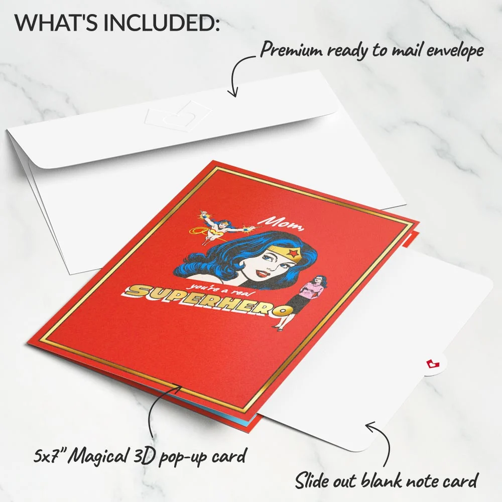 Lovepop Wonder Woman Super Hero Mother’s Day Pop-Up Card - Image 5