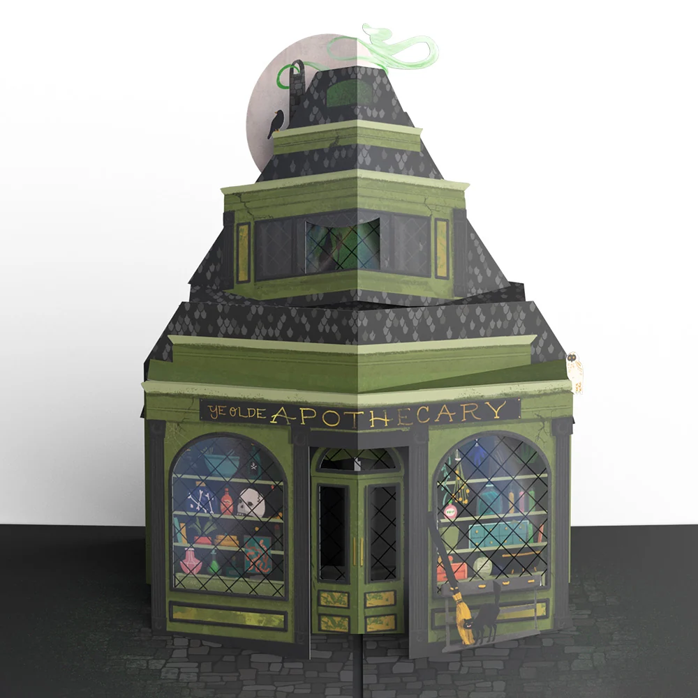 Lovepop Halloween Apothecary Pop-Up Card and Sentiment Set for Godchild Bottle - Image 3