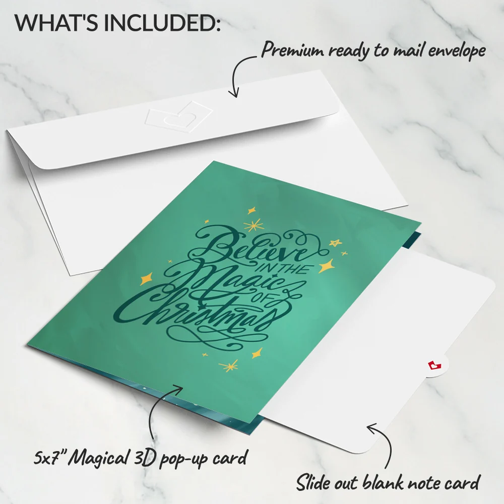 Lovepop Magic of Christmas Santa's Sleigh Light-Up Pop-Up Card - Image 7