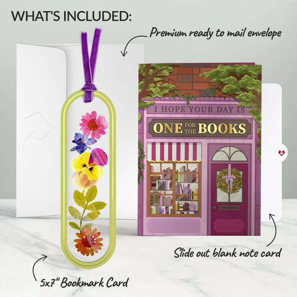 Lovepop One for the Books Petal Pressed Bookmark Card - Image 6