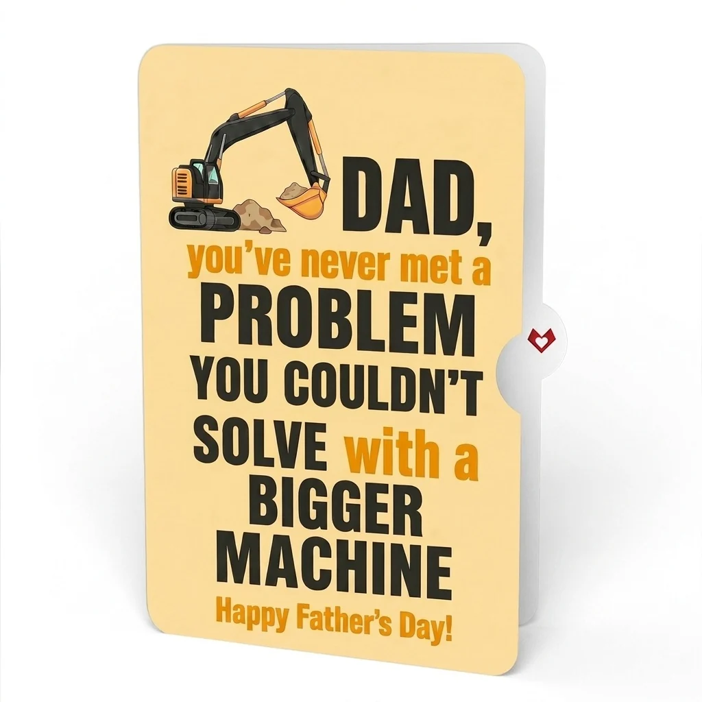 Lovepop Excavator Father's Day Pop-Up Card and Sentiment Set for Dad - Image 4