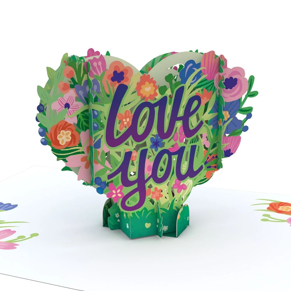 Lovepop Love You Flower Heart: Paperpop Card - Image 2