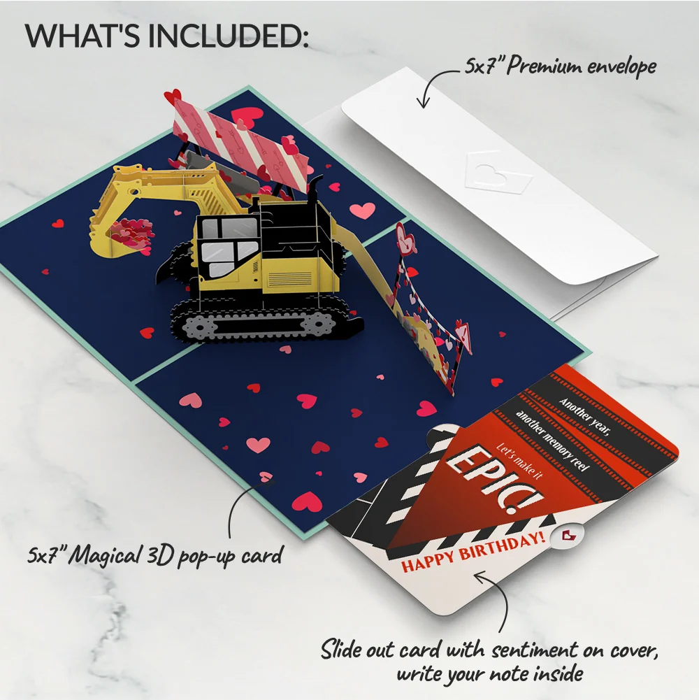 Lovepop I Dig You Birthday Pop-Up Card and Epic Reel Sentiment Set - Image 2