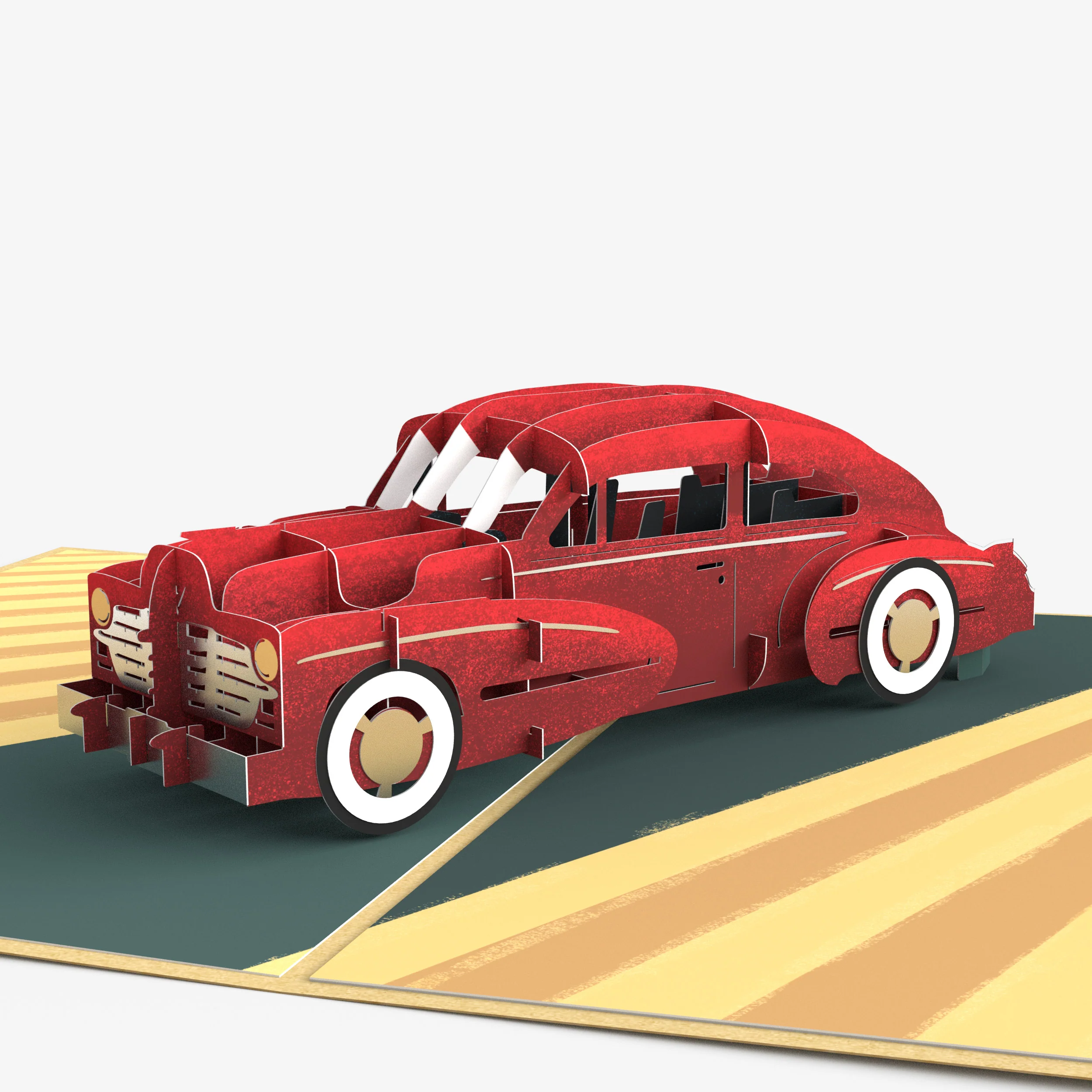Lovepop Iconic Classic Car Birthday Pop-Up Card and Long Way Home Sentiment Set - Image 3
