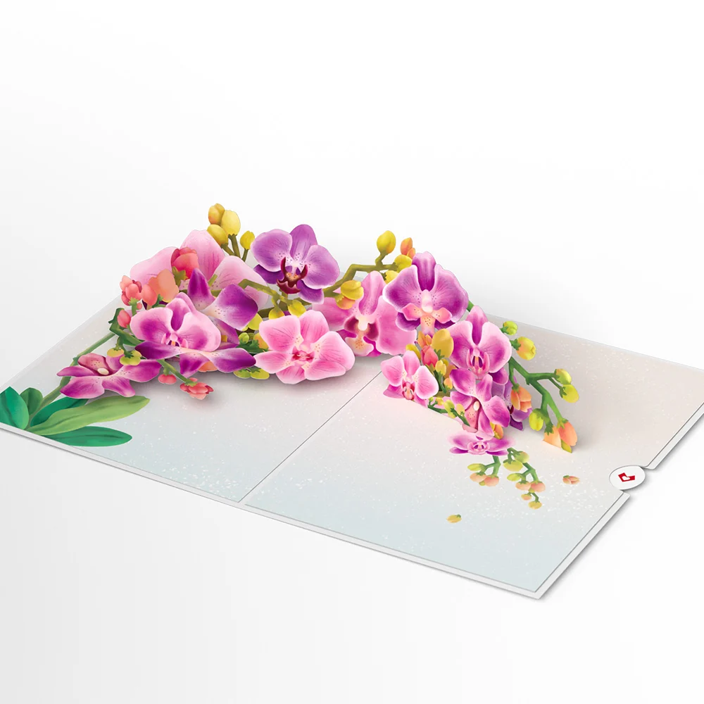 Lovepop Watercolor Orchid Pop-Up Card - Image 3