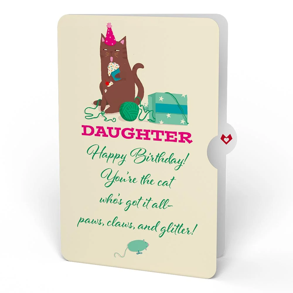 Lovepop Party Cats Birthday Pop-Up Card and Sentiment Set for Daughter - Image 4