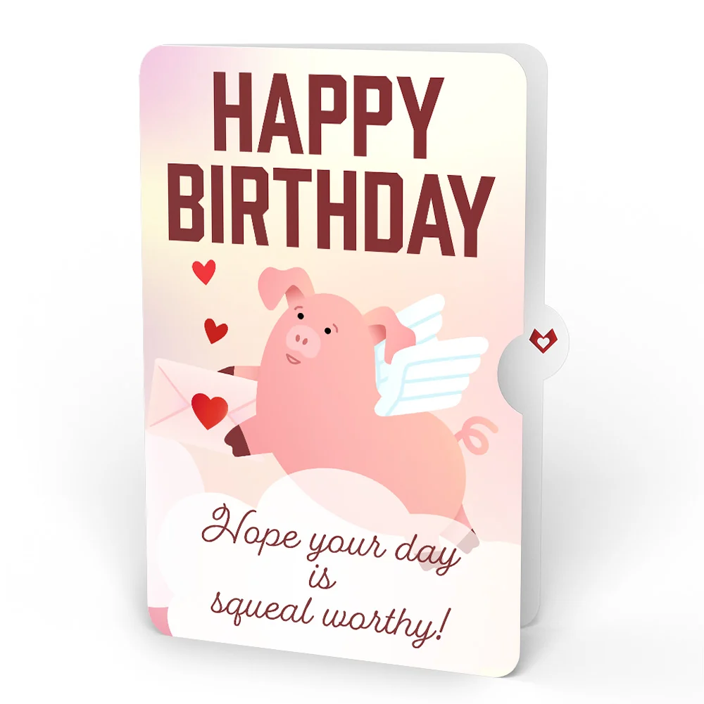 Lovepop Hogs and Kisses Birthday Music and Light Pop-Up Card and Sentiment Set - Image 4