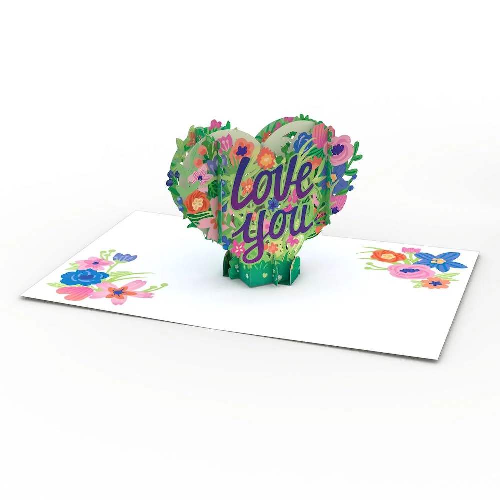 Lovepop Love You Flower Heart: Paperpop Card - Image 3