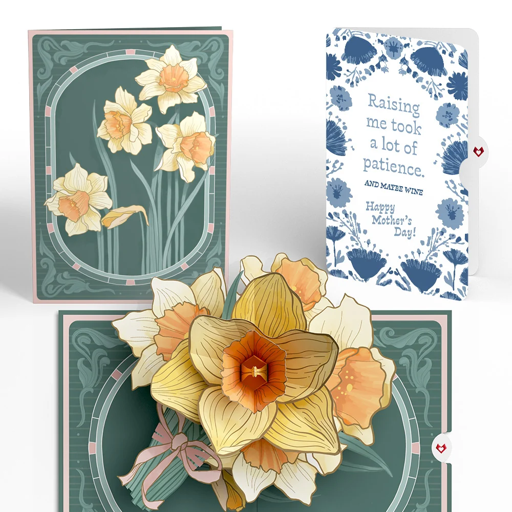 Lovepop Daffodils in Bloom Mother’s Day Pop-Up Card and Sentiment Set for Mom