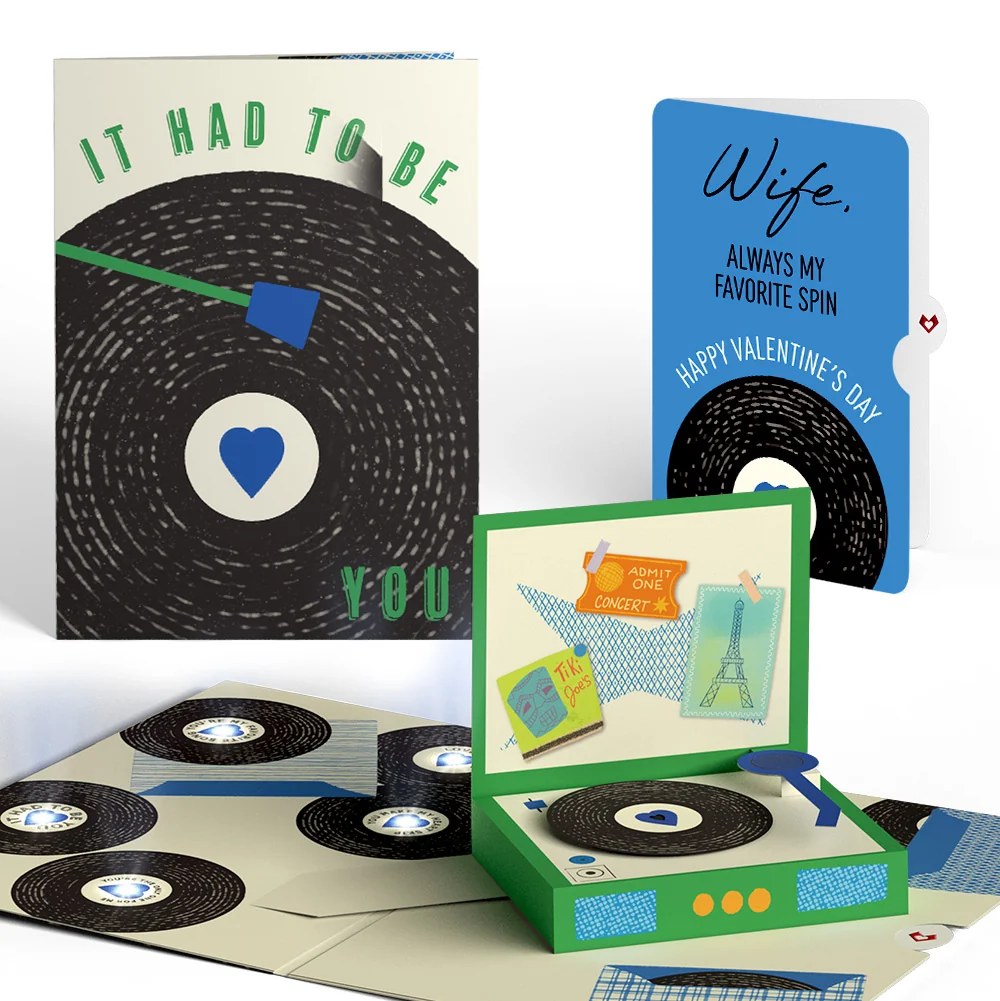 Lovepop It Had to Be You Valentine Music and Light Pop-Up Card and Sentiment Set for Wife Cream