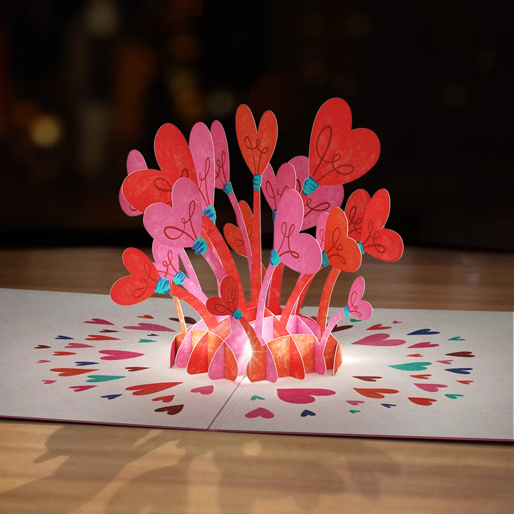 Lovepop You Light Up My Life Valentine Light-Up Pop-Up Card and Sentiment Set for Girlfriend - Image 3