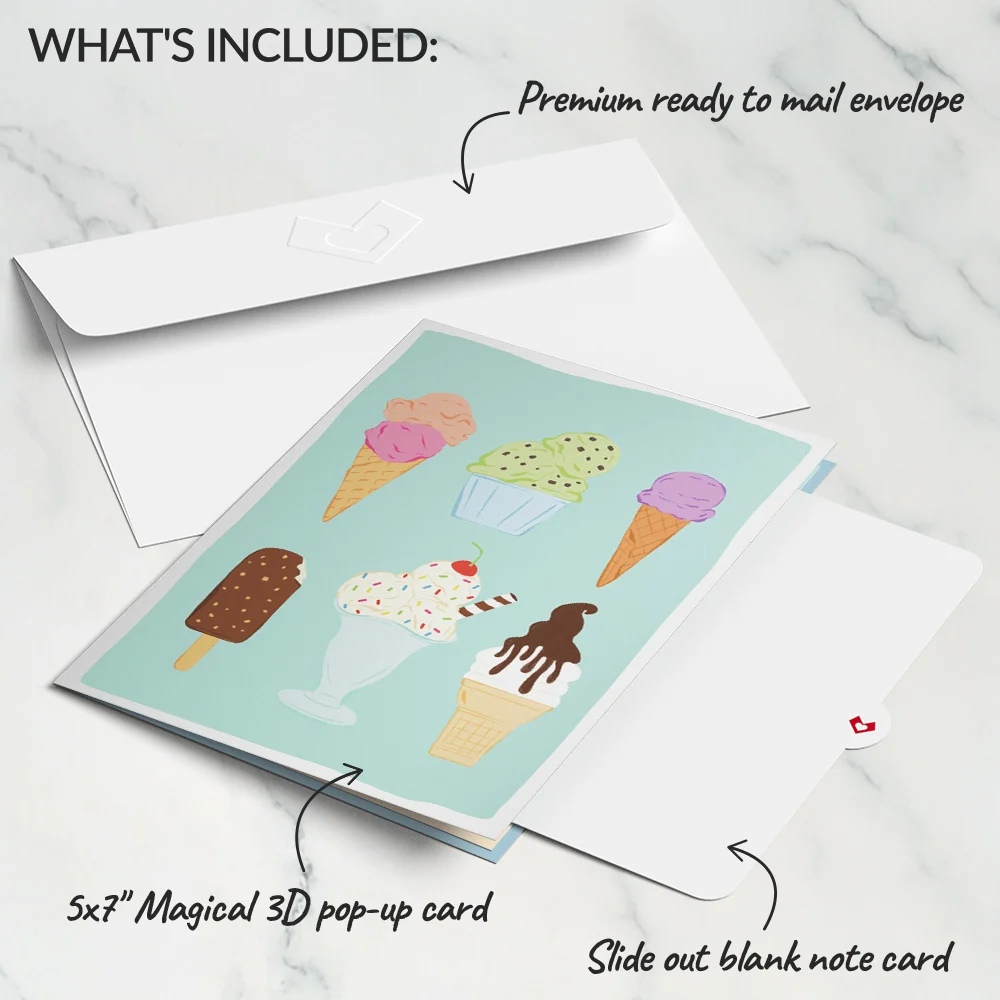 Lovepop Sweet Day Ice Cream Pop-Up Card - Image 6