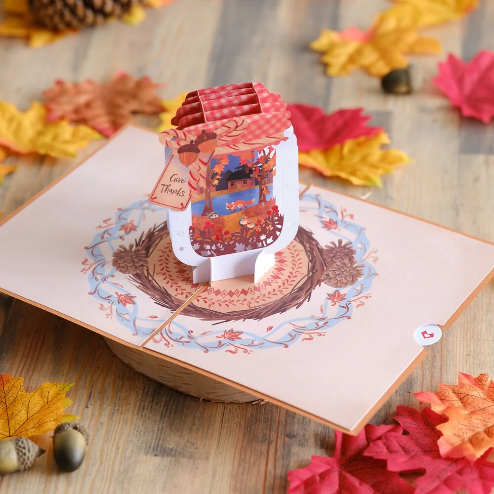 Lovepop Give Thanks Fall Jar Pop-Up Card - Image 4