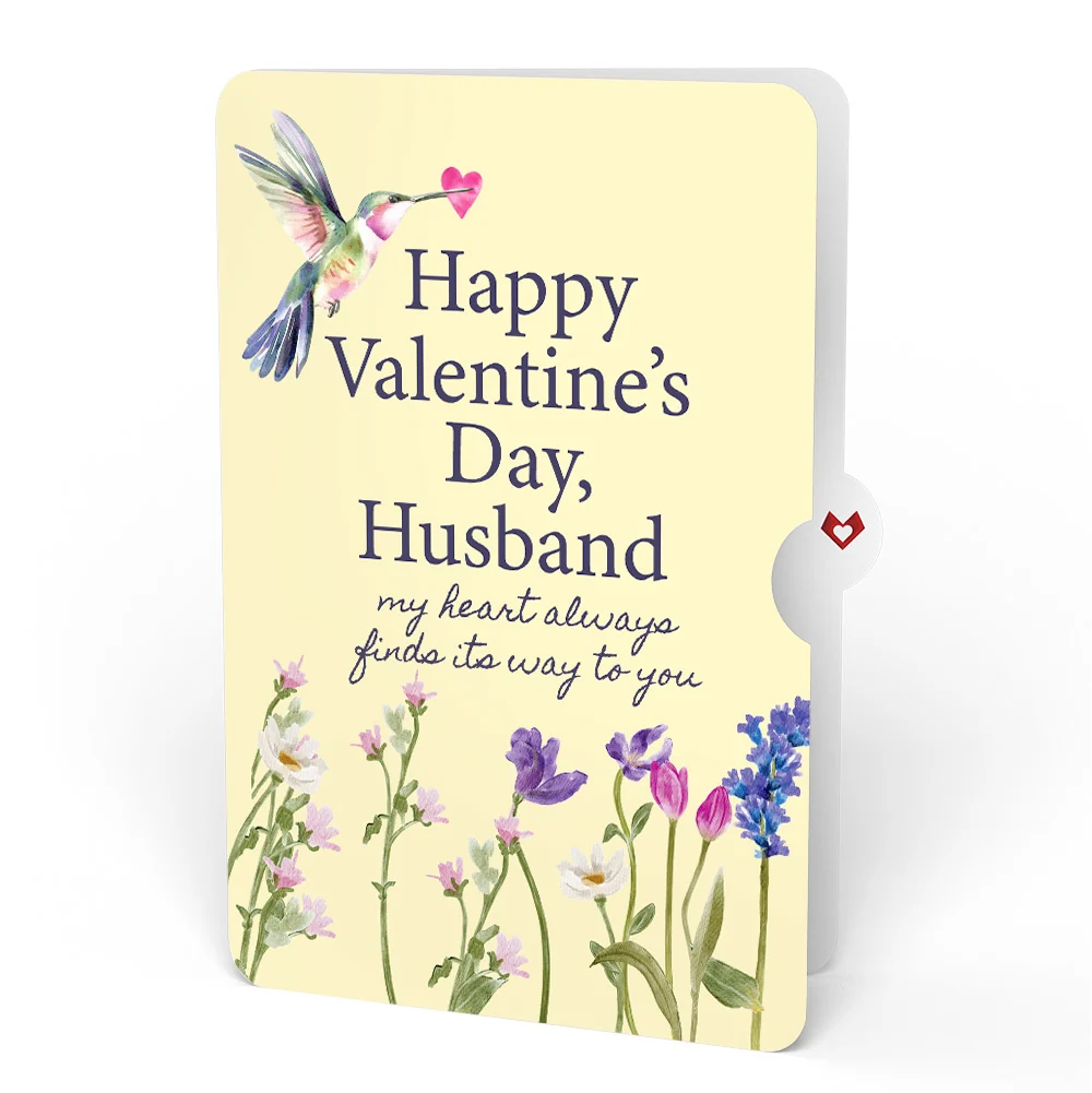 Lovepop Love in Bloom Hummingbird Valentine Pop-Up Card and Sentiment Set for Husband Cream - Image 4