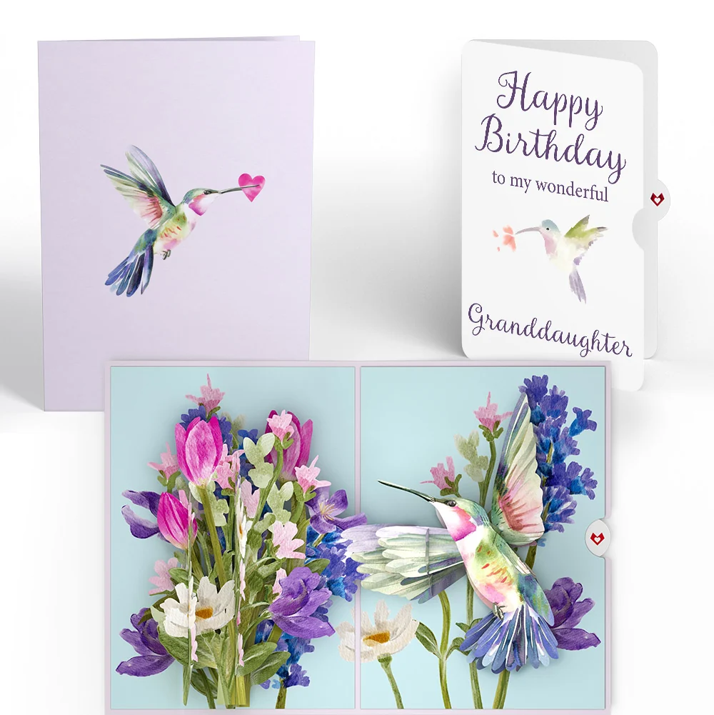 Lovepop Love in Bloom Hummingbird Birthday Pop-Up Card and Sentiment Set for Granddaughter