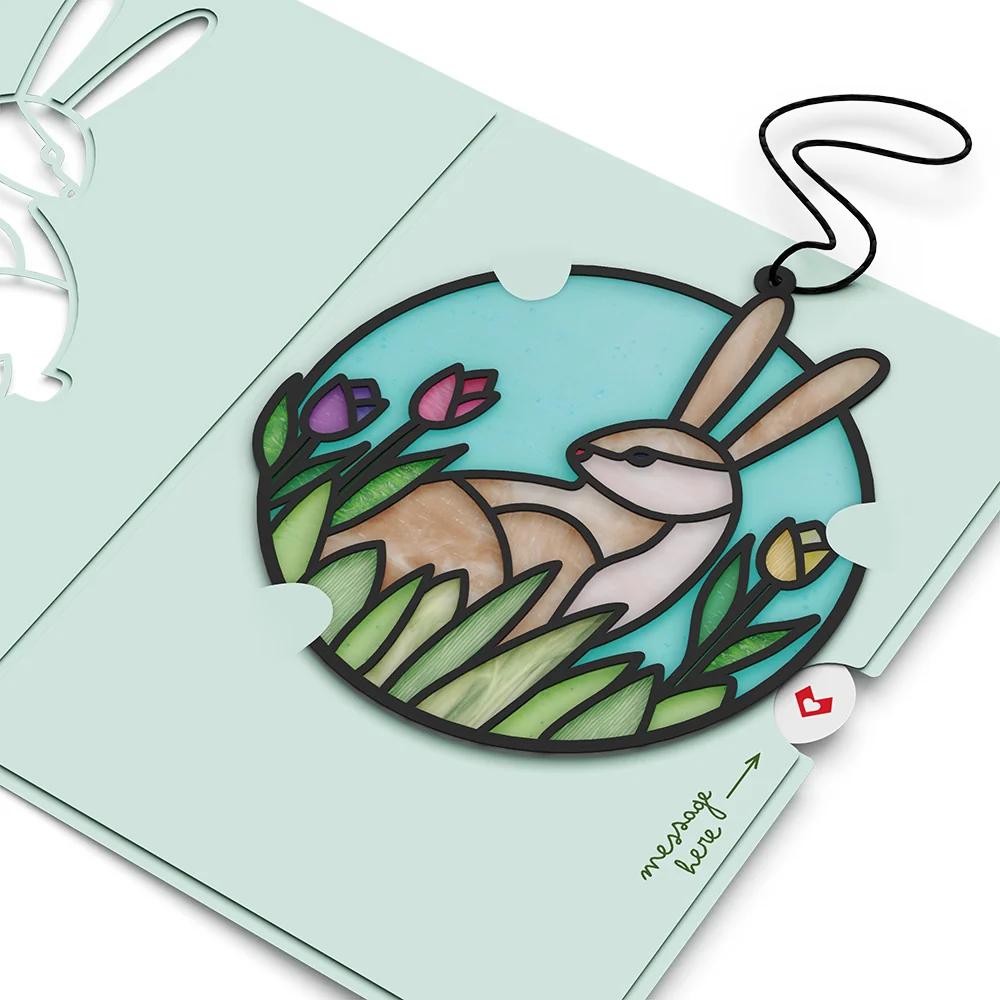 Lovepop Springtime Bunny Suncatcher Card - Image 4