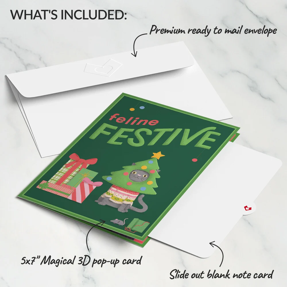 Lovepop Christmas Cat Stockings Pop-Up Card - Image 5