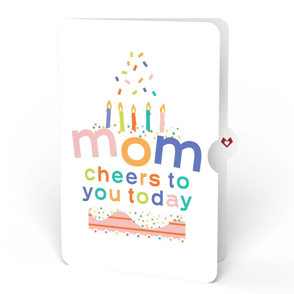 Lovepop Happy Birthday Balloons Music and Lights Pop-Up Card and Sentiment Set for Mom Candle - Image 4