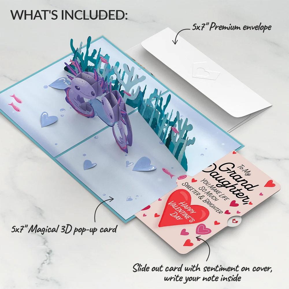 Lovepop Love You A-Lotl Valentine Pop-Up Card and Sentiment Set for Granddaughter - Image 2