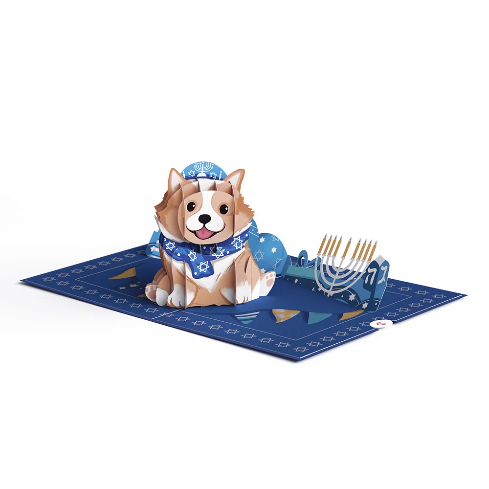 Lovepop Happy Hanukkah Dog Pop-Up Card - Image 3