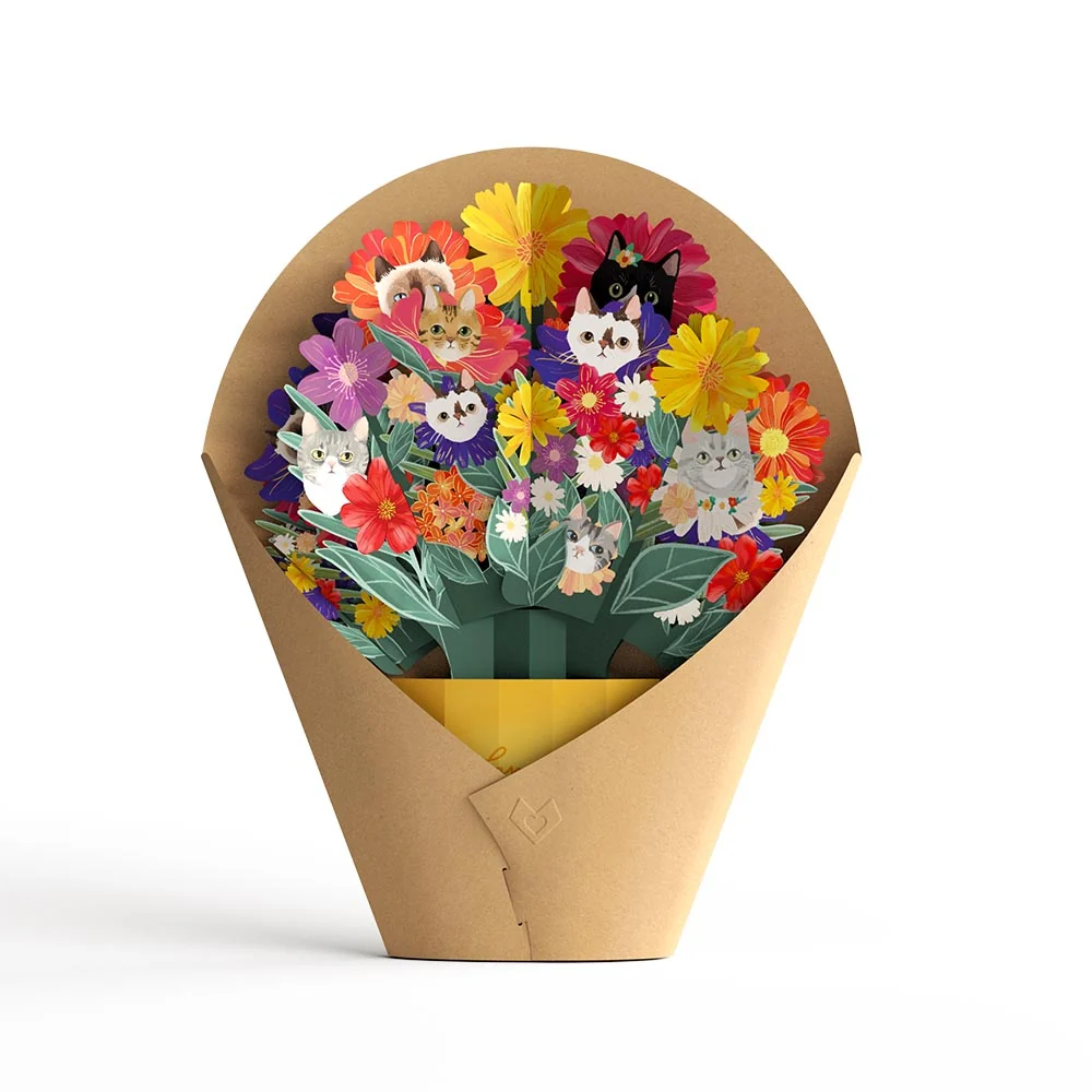 Lovepop Purr-fect Mother’s Day Pop-Up Card & Bouquet Bundle - Image 7