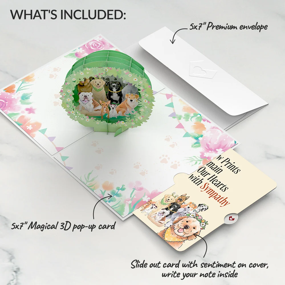 Lovepop Dog Mom Sympathy Pop-Up Card and Sentiment Set Cream - Image 2