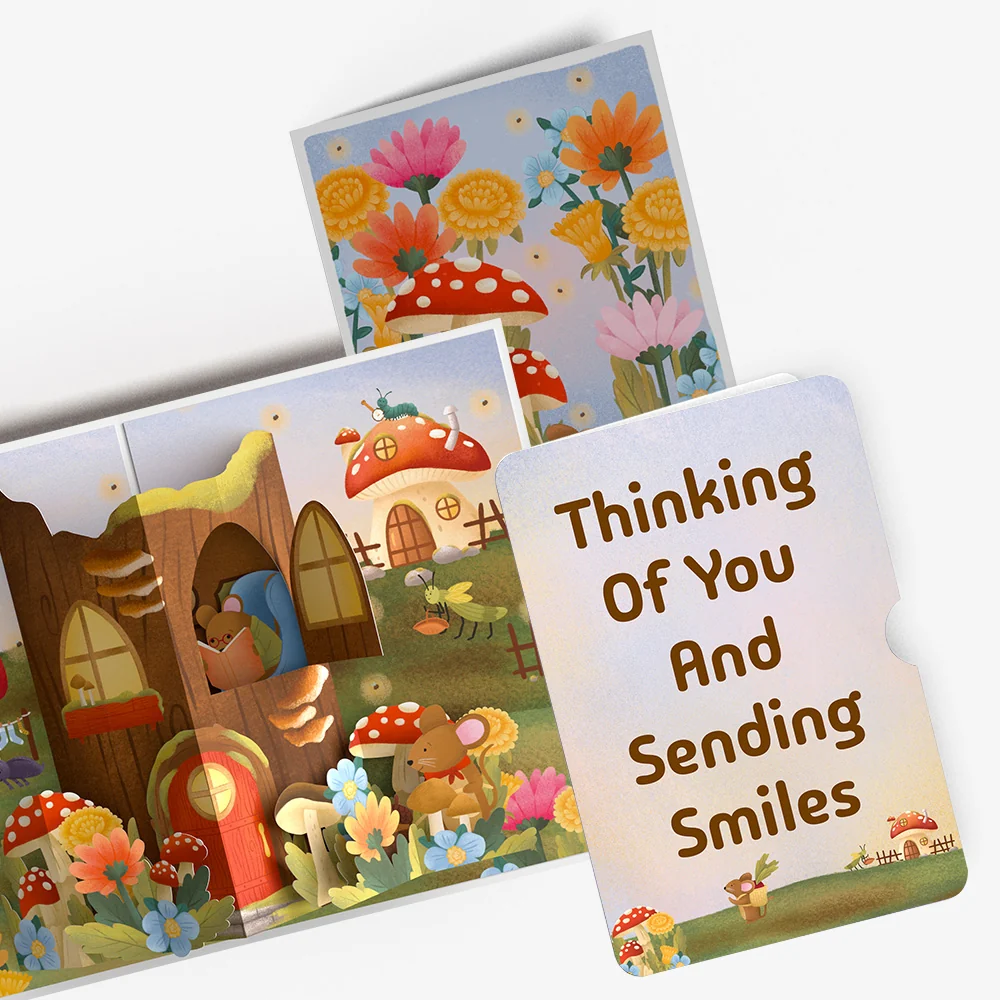 Lovepop Woodland Critter Village Thinking of You Pop-Up Card and Sentiment Set