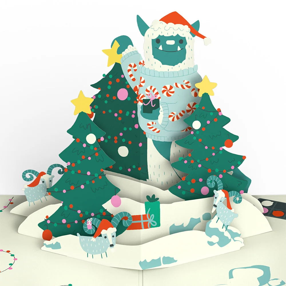 Lovepop Yeti for Christmas Pop-Up Card - Image 2
