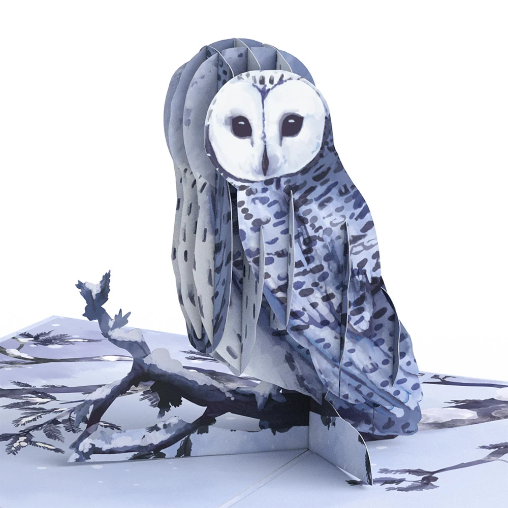 Lovepop Snowy Owl Christmas Pop-Up Card and Sentiment Set for Son - Image 3