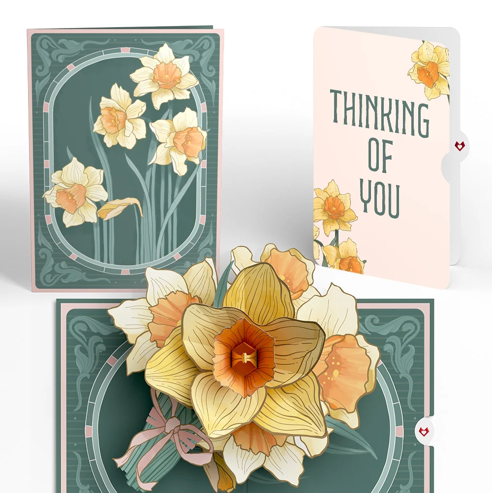 Lovepop Daffodils in Bloom Thinking of You Pop-Up Card and Sentiment Set