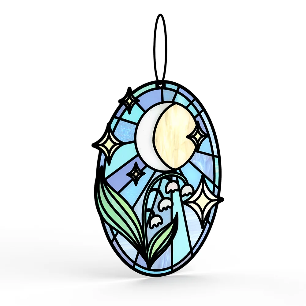 Lovepop Shine Bright Twilight Bloom Birthday Suncatcher Card and Surprise Skeleton Sentiment Set Glass - Image 3