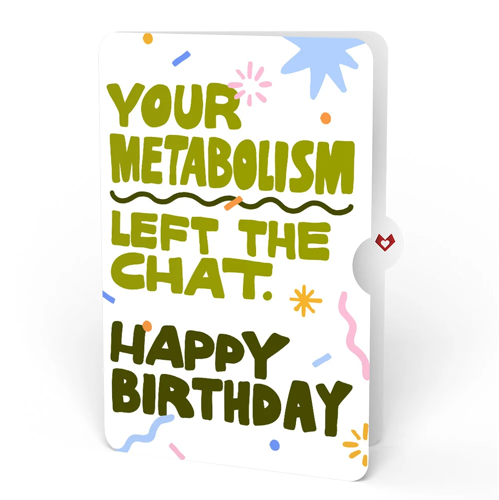 Lovepop Holy Smokes You're Old Birthday Pop-Up Card and Metabolism Left The Chat Sentiment Set Candle - Image 4