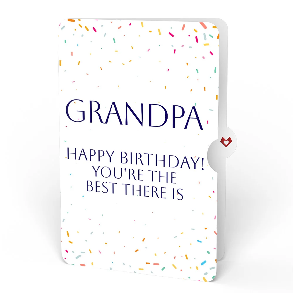 Lovepop Happy Birthday Confetti Cake Music and Lights Pop-Up Card and Sentiment Set for Grandpa Candle - Image 4