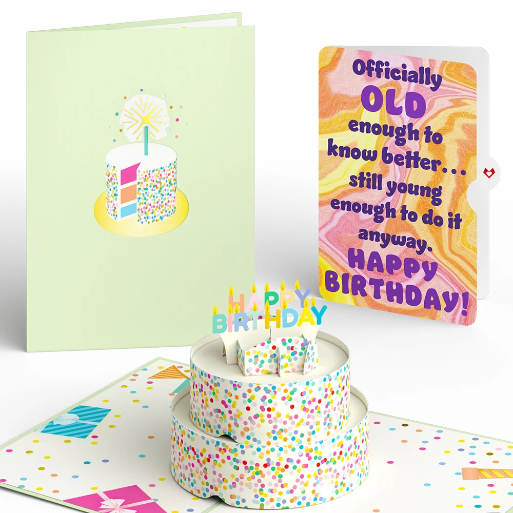 Lovepop Sprinkles Birthday Cake Pop-Up Card and Sentiment Set
