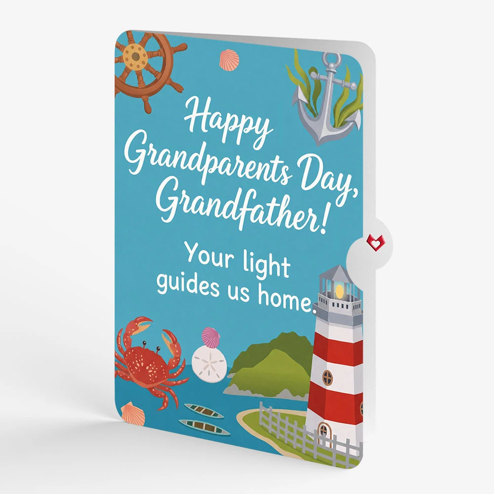 Lovepop Coastal Lighthouse Pop-Up Card and Grandparents Day Sentiment Set - Image 4