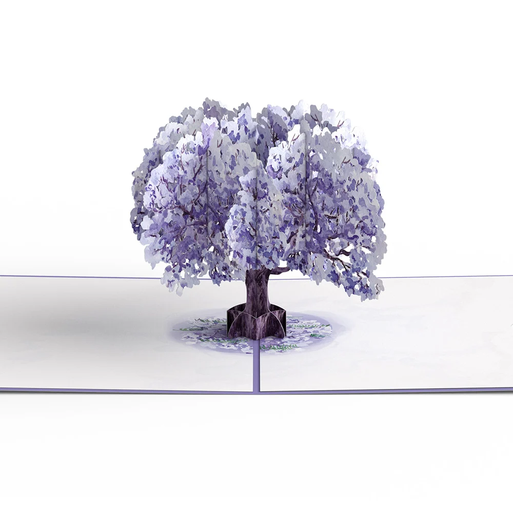 Lovepop Watercolor Jacaranda Tree Pop-Up Card - Image 3