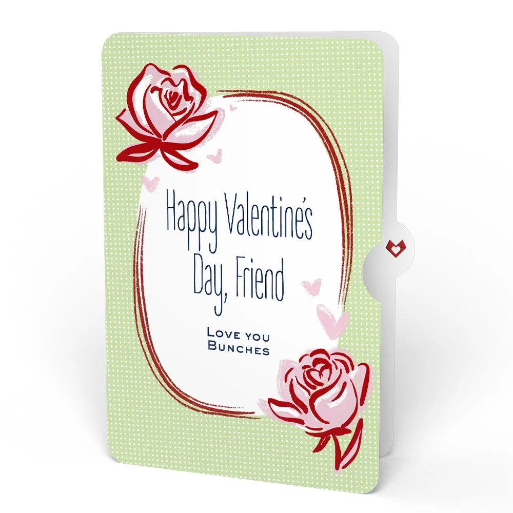 Lovepop Peony Valentine Bouquet and Sweet Rose Sentiment Set for Friend Vase - Image 4