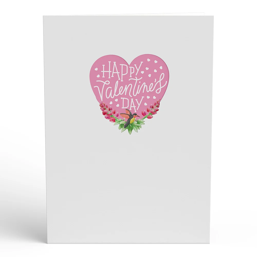 Lovepop Lupine Hummingbird Valentine's Day Pop-Up Card - Image 4