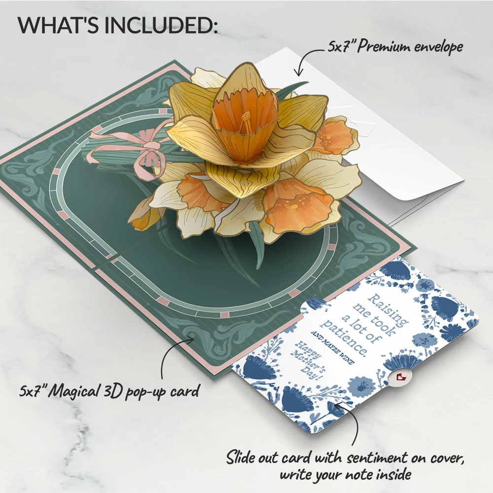 Lovepop Daffodils in Bloom Mother’s Day Pop-Up Card and Sentiment Set for Mom - Image 2