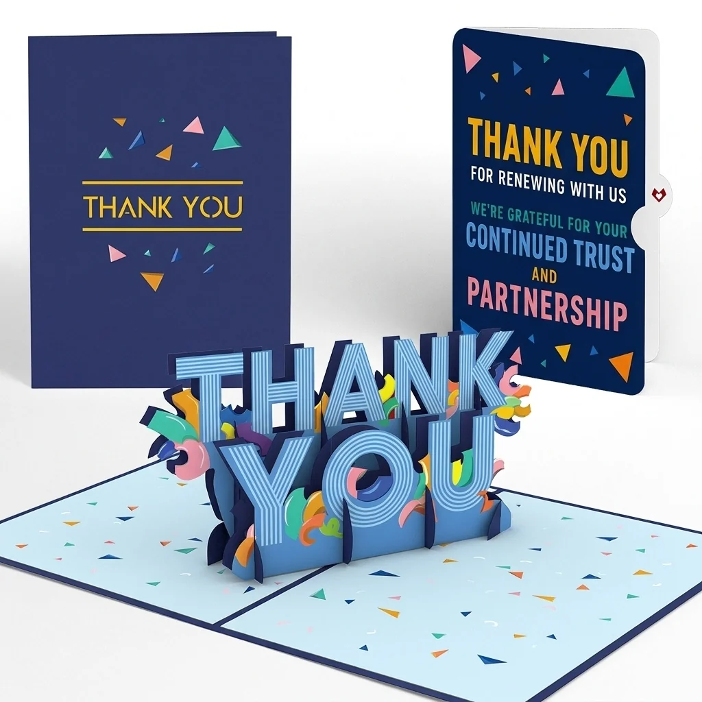 Lovepop Thank You Confetti Pop-Up Card and Renewed Partnership Sentiment Set