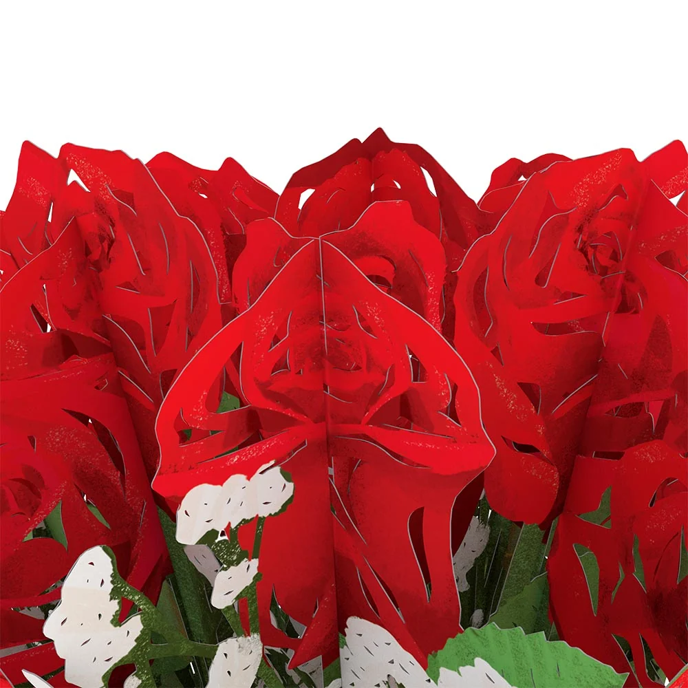Lovepop Valentine's Day Flower Bouquet and Sentiment Set for Wife Vase - Image 3