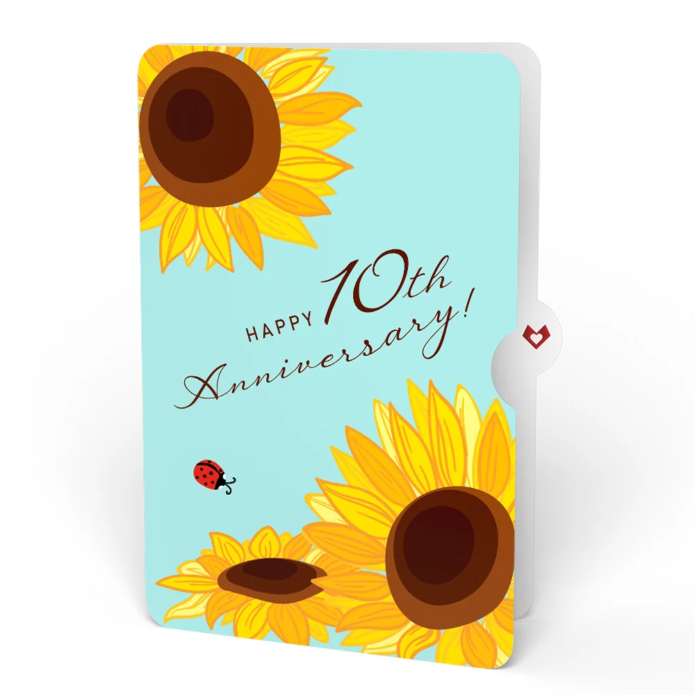 Lovepop Golden Sunflower 10th Anniversary Bouquet and Sentiment Set Vase - Image 4