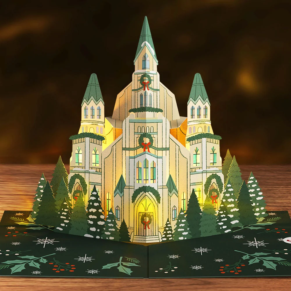 Lovepop Let Heaven & Nature Sing Christmas Music and Lights Pop-Up Card - Image 2