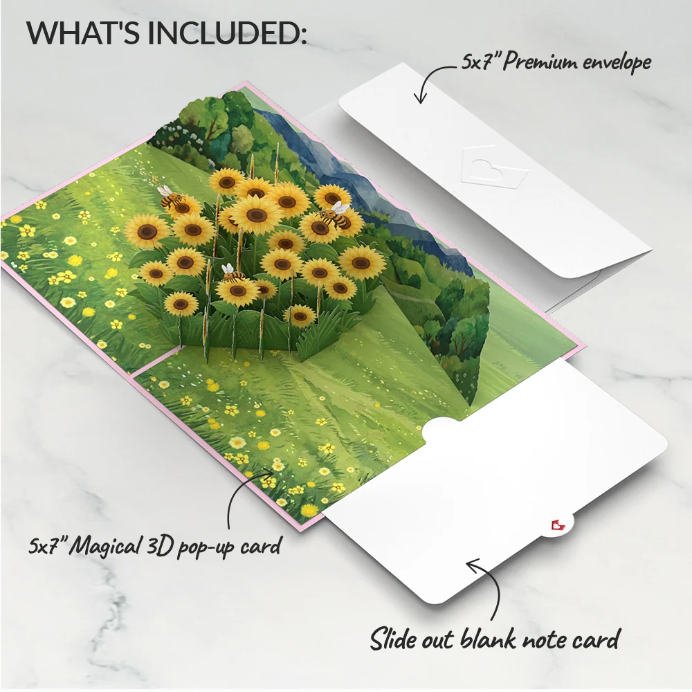 Lovepop Sunflower Field Pop-Up Card - Image 6